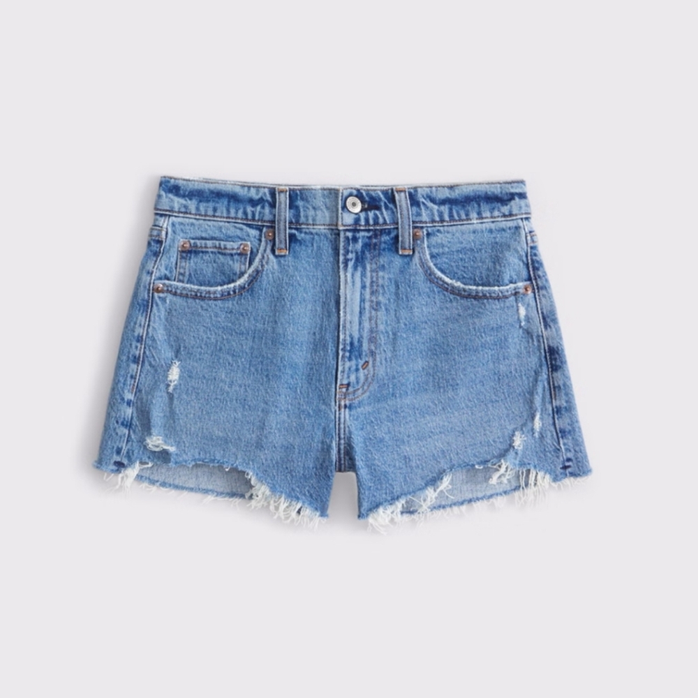NWT abercrombie and fitch high rise the mom shorts